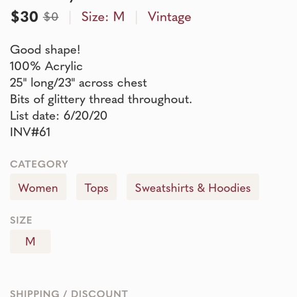 Vintage Hoodie Medium - Picture 7 of 7